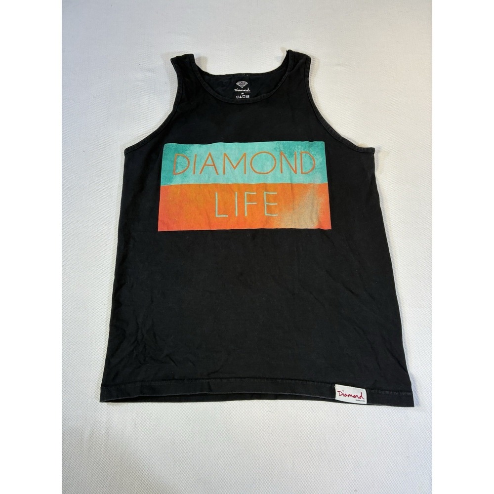 Diamond Supply Co Men's Tank Top Black Diamond‎ Life Graphic Size Medium